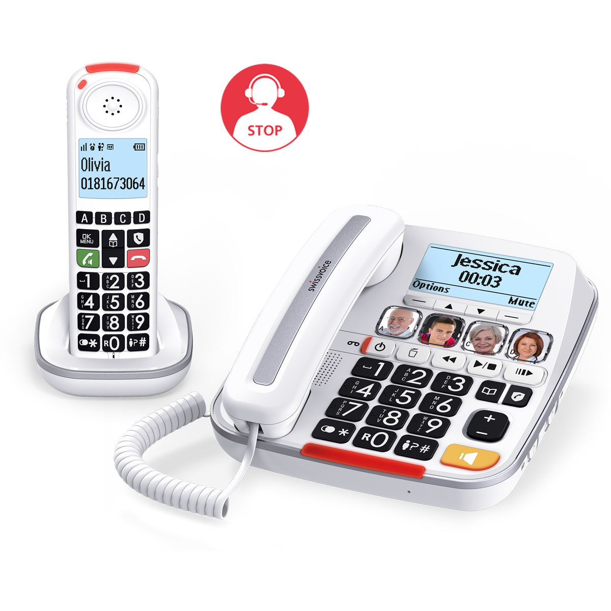 Swissvoice Xtra 3355 Combo White Telephone [香港行貨]