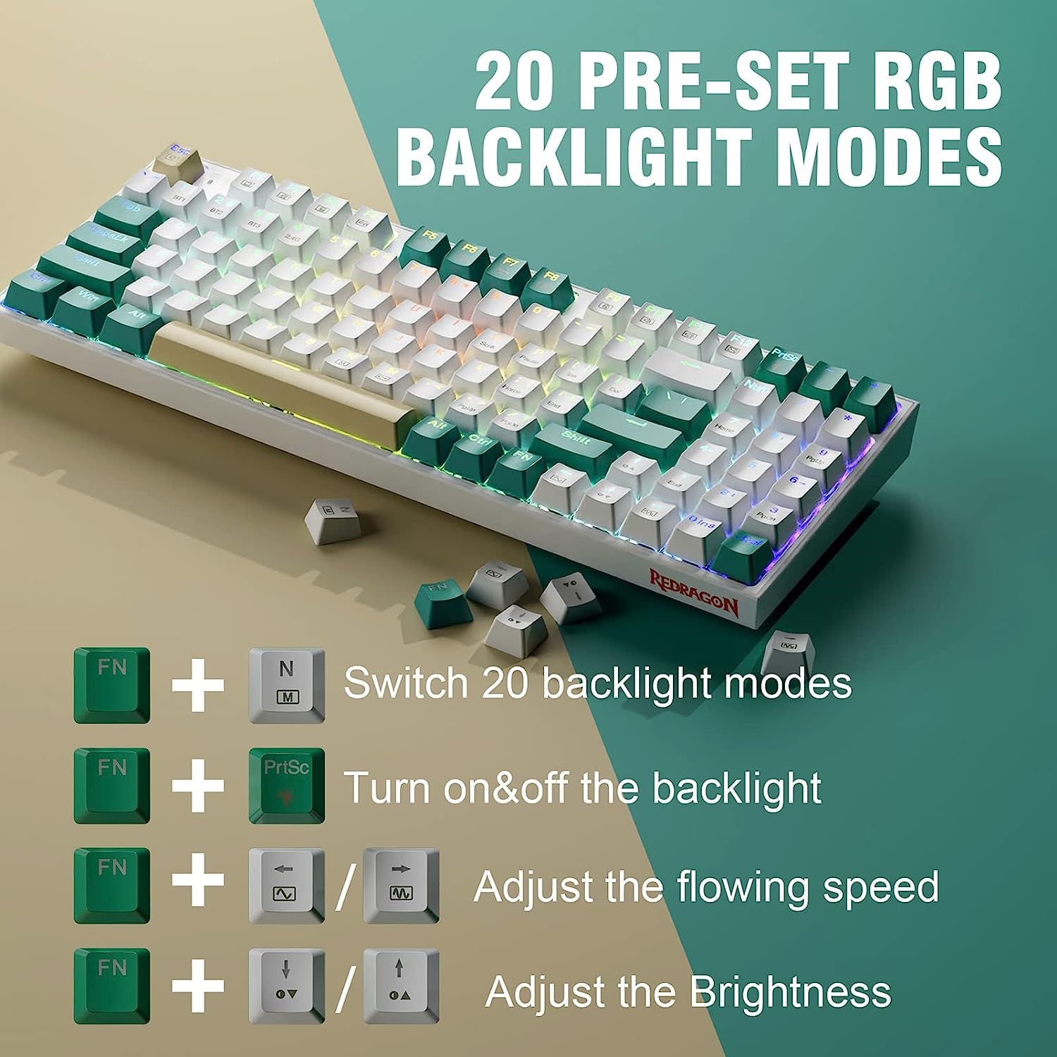 Redragon K643 94鍵 RGB熱插拔 機械遊戲鍵盤 - 紅軸 [香港行貨]-DIGIBAL ONLINE