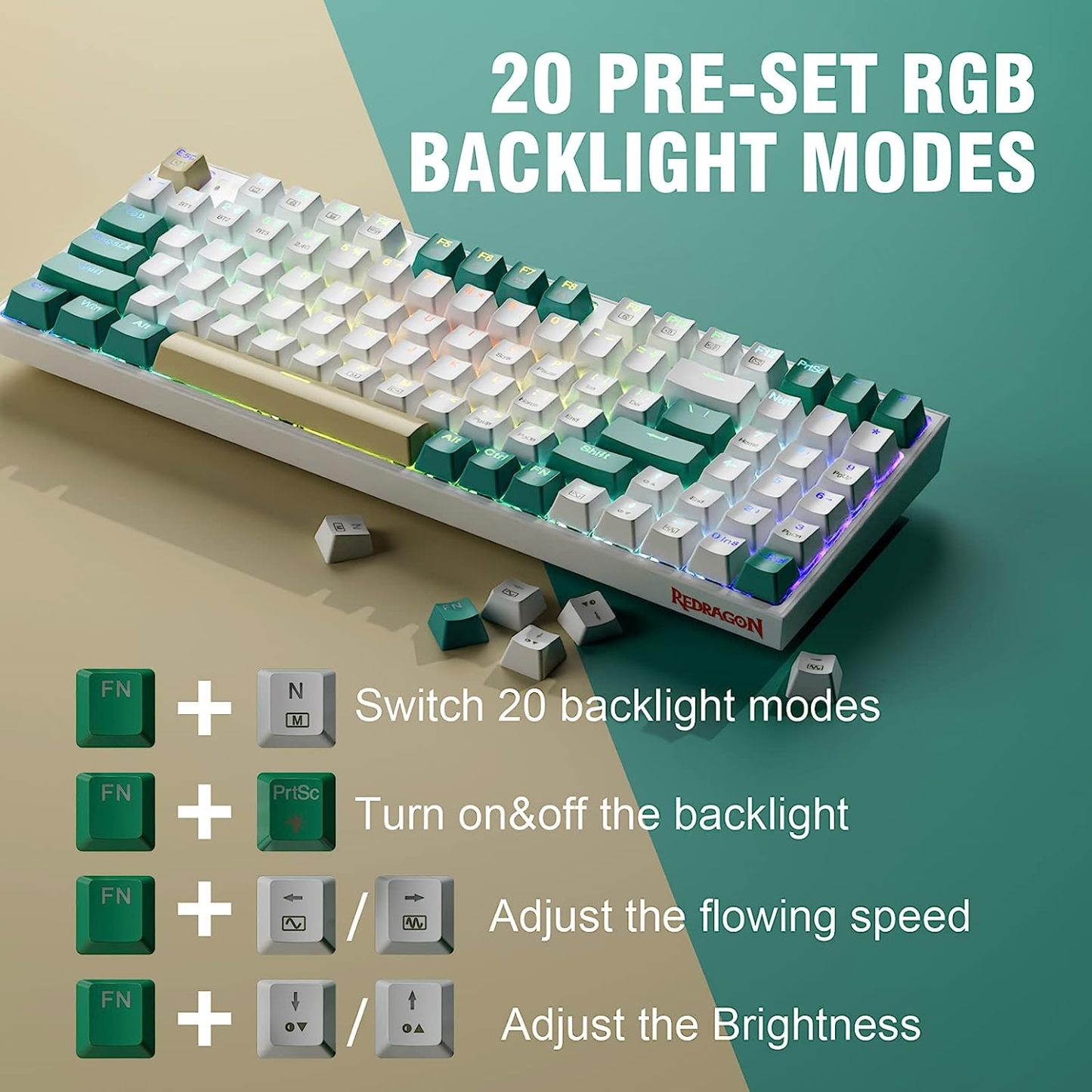 Redragon K643 94鍵 RGB熱插拔 機械遊戲鍵盤 - 紅軸 [香港行貨]-DIGIBAL ONLINE