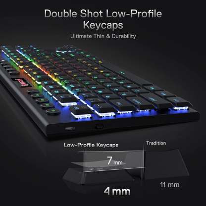 Redragon K621 Horus TKL  Low Profile 超薄無線 RGB 機械式電競鍵盤 - 紅軸 [香港行貨]-DIGIBAL ONLINE