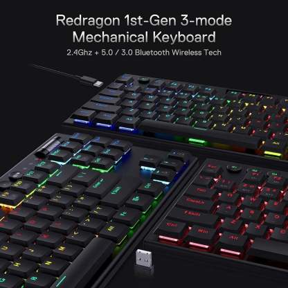 Redragon K621 Horus TKL  Low Profile 超薄無線 RGB 機械式電競鍵盤 - 紅軸 [香港行貨]-DIGIBAL ONLINE