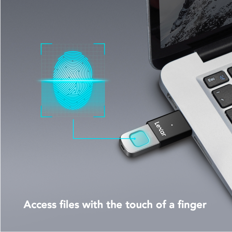 Lexar JumpDrive F35 PRO metal body side angle