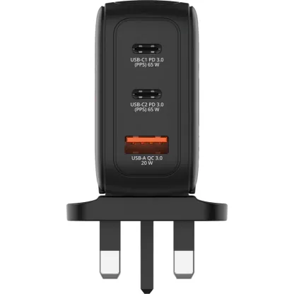 VERBATIM 65W迷你GaN牆式充電器(帶顯示屏+英規插頭) - 30246 [香港行貨]