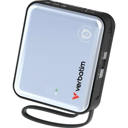 Verbatim SnapQub 10000mAh Qi2.2 45W/25W半固態磁吸尿袋（內置雙線）香港行貨