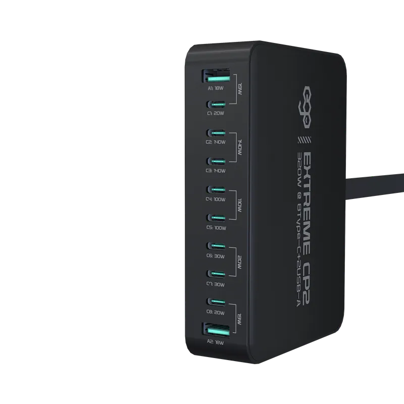 EGO 320W EXTREME CP2 10USB GaN 充電器 [香港行貨]