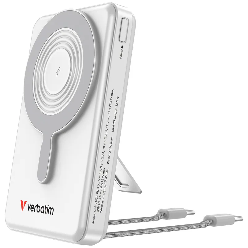 VERBATIM Charge 'n' Go 10000mAh 2C + LED螢幕 流動充電池 [香港行貨]