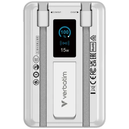 VERBATIM Charge 'n' Go 10000mAh 2C + LED螢幕 流動充電池 [香港行貨]