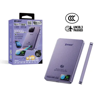 XPower MagFlight10 M17 半固態TFT彩屏顯示 QI2.2 25W/30W 10000mAh 磁吸行動電源 [香港行貨一年保養]