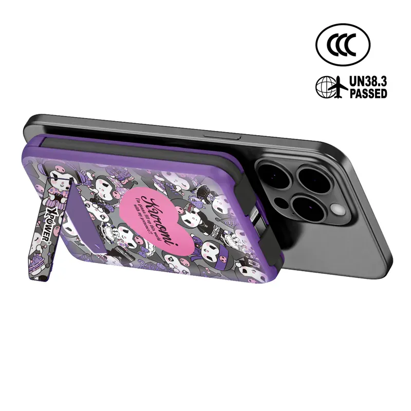 XPower x Sanrio Kuromi M10C+ 6合1 10000mAh多功能迷你20W PD3.0+磁吸無線快充移動電源 (3C認證) [香港行貨]