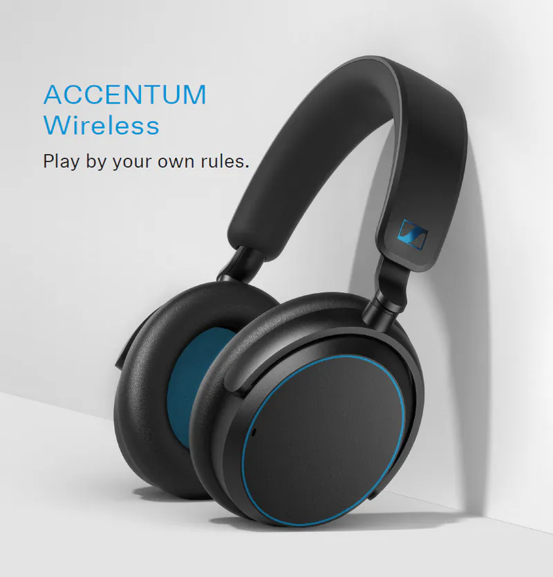 Sennheiser ACCENTUM Wireless 主動降噪頭戴藍牙耳機｜50 小時續航