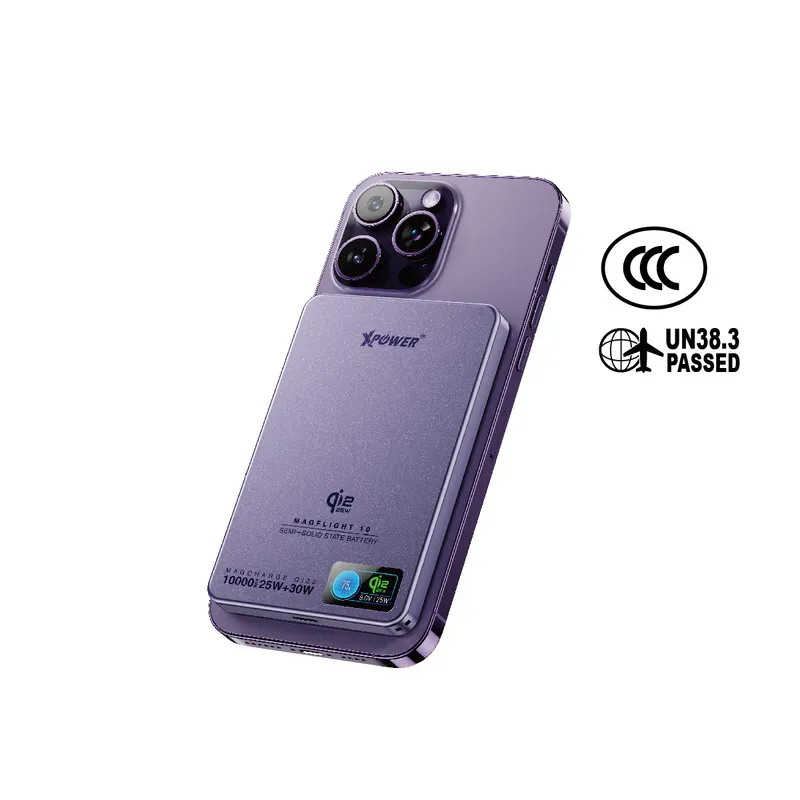 XPower MagFlight10 M17 半固態TFT彩屏顯示 QI2.2 25W/30W 10000mAh 磁吸行動電源 [香港行貨一年保養]