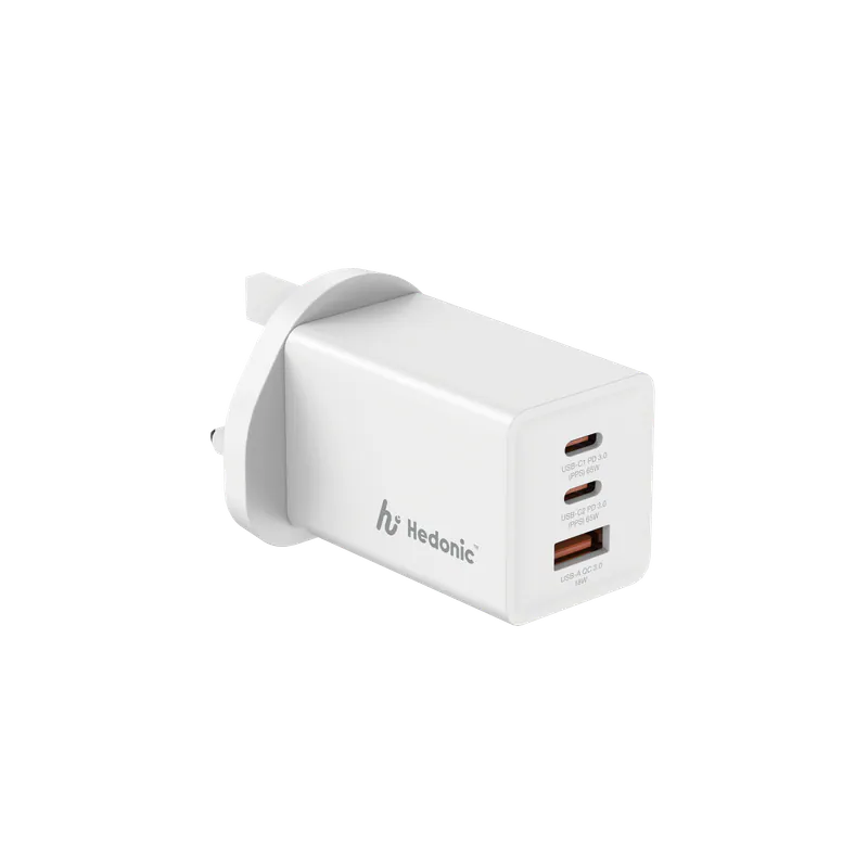 Hedonic 3 Port PD 3.0 65W GAN Pro 快充英規火牛 [香港行貨一年保養]