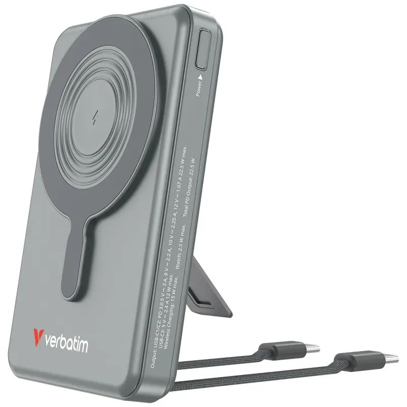 VERBATIM Charge 'n' Go 10000mAh 2C + LED螢幕 流動充電池 [香港行貨]