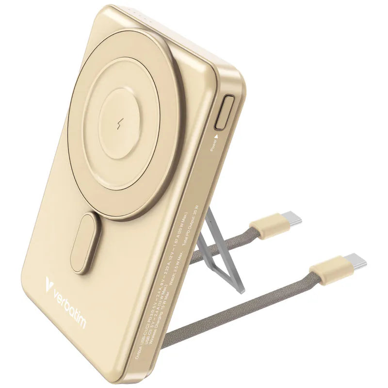 VERBATIM 5合1 Charge 'n' Go 10000mAH 磁吸無線流動充電池  *3C 認證 - 香港行貨-DIGIBAL ONLINE