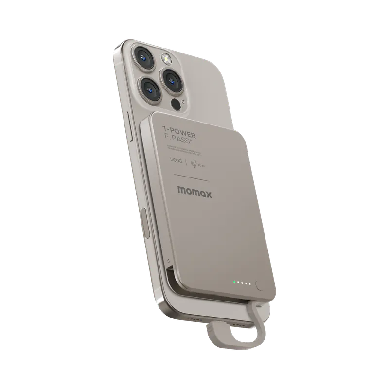 Momax 1-Power F.Pass+ 5000mAh 磁力帶線流動電源 (CCC 認證) IP157 [香港行貨]-DIGIBAL ONLINE