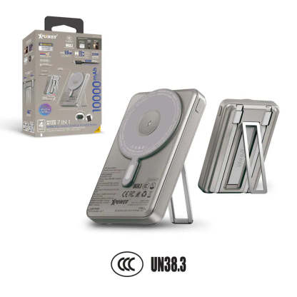 XPower M10R  (3C認證版) 7合1 10000mAh PD 3.0 雙內置線+磁吸無線移動電源連支架 [香港行貨]-DIGIBAL ONLINE