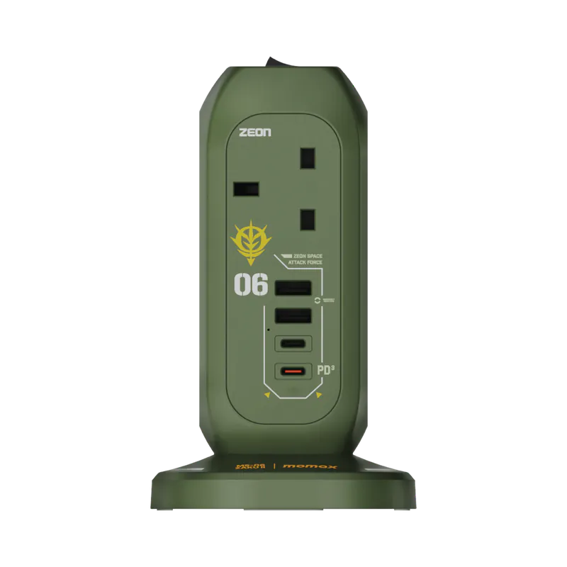 Momax x Gundam ONEPLUG PD20W 2A2C 7位USB拖板 [香港行貨]-DIGIBAL ONLINE