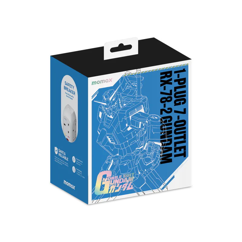 Momax x Gundam ONEPLUG PD20W 2A2C 7位USB拖板 [香港行貨]-DIGIBAL ONLINE