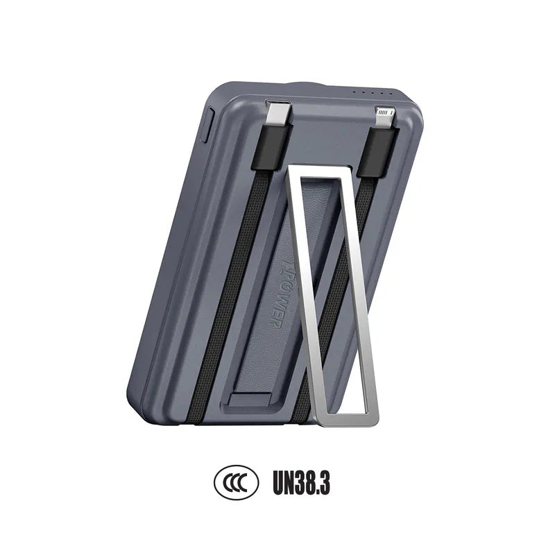 XPower M10R  (3C認證版) 7合1 10000mAh PD 3.0 雙內置線+磁吸無線移動電源連支架 [香港行貨]-DIGIBAL ONLINE