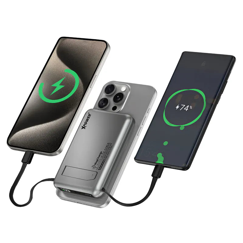 XPower M10C+ 6合1多功能數顯10000mAh 20W PD3.0 + 磁吸無線移動電源 [香港行貨]-DIGIBAL ONLINE