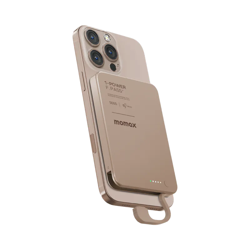 Momax 1-Power F.Pass+ 5000mAh 磁力帶線流動電源 (CCC 認證) IP157 [香港行貨]-DIGIBAL ONLINE