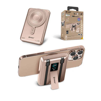 XPower MagSwift 10000mAh  7合1多功能數顯 Type-C PD/Lightning雙內置線+磁吸PD3.0無線移動電源 - [香港行貨]-DIGIBAL ONLINE