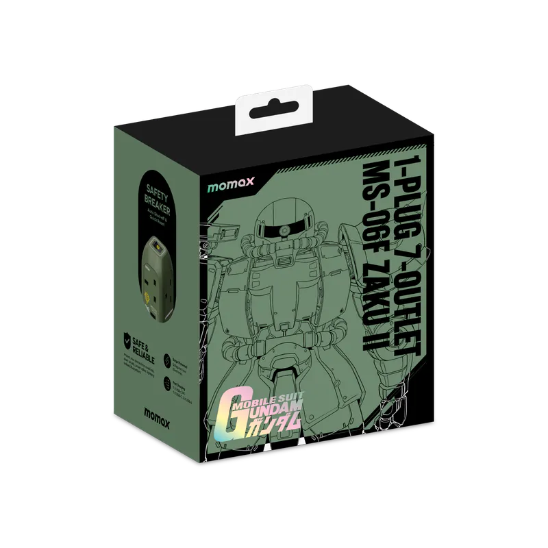 Momax x Gundam ONEPLUG PD20W 2A2C 7位USB拖板 [香港行貨]-DIGIBAL ONLINE