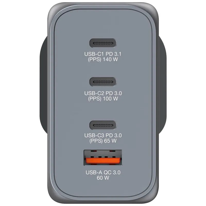 Verbatim 4 Port 240W PD 3.1 & QC 3.0 GaN USB 充電器 [香港行貨]-DIGIBAL ONLINE