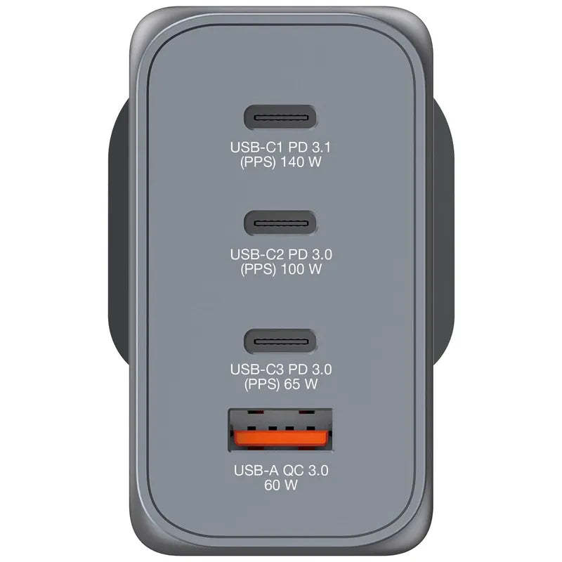 Verbatim 4 Port 240W PD 3.1 & QC 3.0 GaN USB 充電器 [香港行貨]-DIGIBAL ONLINE