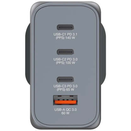 Verbatim 4 Port 240W PD 3.1 & QC 3.0 GaN USB 充電器 [香港行貨]-DIGIBAL ONLINE