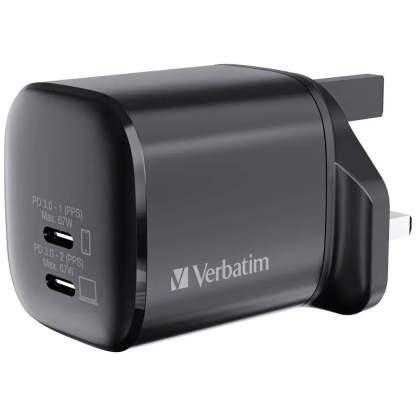 Verbatim 67W - 2 Port PD 3.0 GaN 充電器 [香港行貨] - 66882-DIGIBAL ONLINE