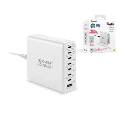 XPower GX200B 200W 8輸出 PD3.0/PPS 桌上型GaN充電器 [香港行貨]-DIGIBAL ONLINE
