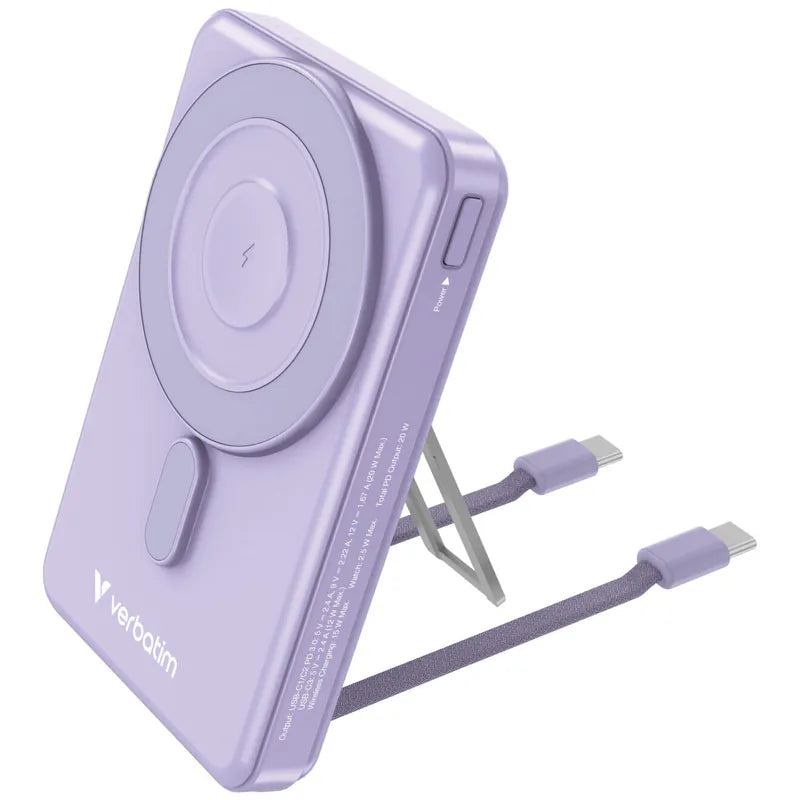 VERBATIM 5合1 Charge 'n' Go 10000mAH 磁吸無線流動充電池  *3C 認證 - 香港行貨-DIGIBAL ONLINE