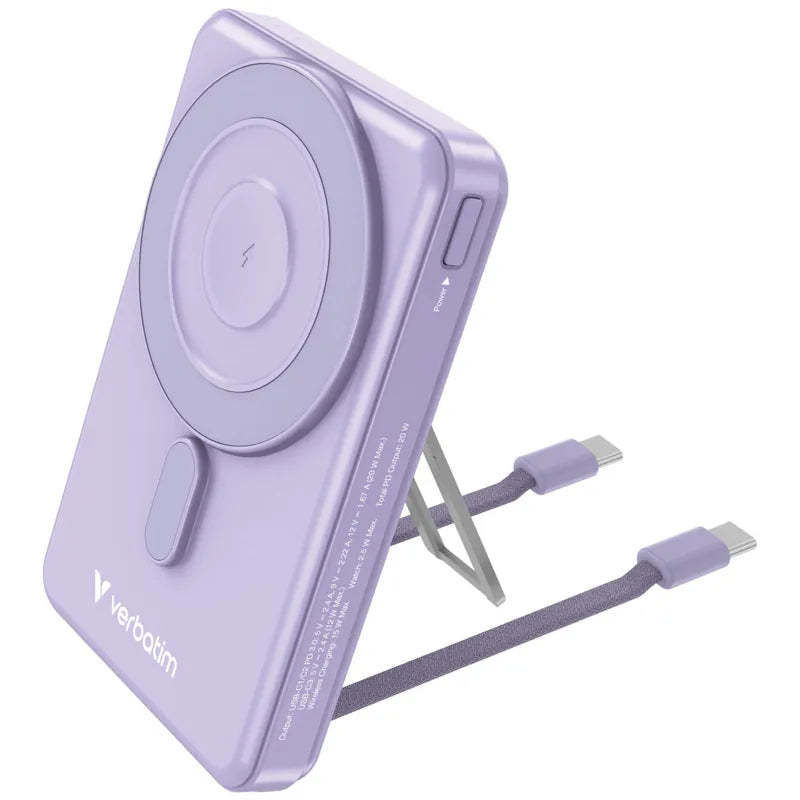 VERBATIM 5合1 Charge 'n' Go 10000mAH 磁吸無線流動充電池  *3C 認證 - 香港行貨-DIGIBAL ONLINE