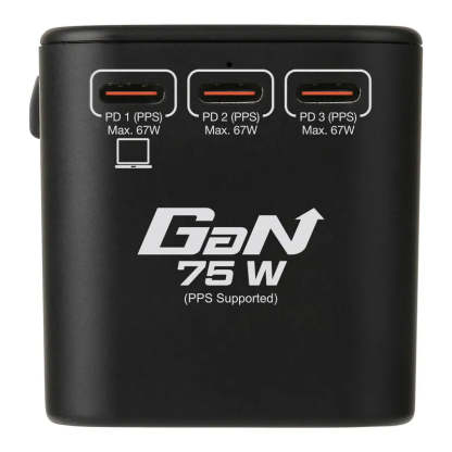 VERBATIM 5 端口 75W PD 3.0 & QC 3.0 GaN 通用旅行轉插 [香港行貨]-DIGIBAL ONLINE