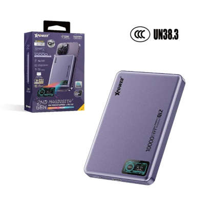 XPower MagDigita² 第2代 彩屏顯示10000mAh PD3.0+QI2 磁吸移動電源 (3C認證版)(鋁合金面)[香港行貨]-DIGIBAL ONLINE