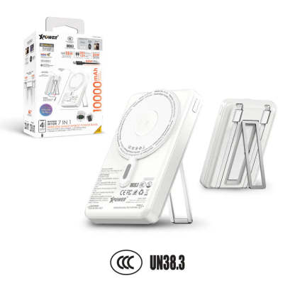 XPower M10R  (3C認證版) 7合1 10000mAh PD 3.0 雙內置線+磁吸無線移動電源連支架 [香港行貨]-DIGIBAL ONLINE