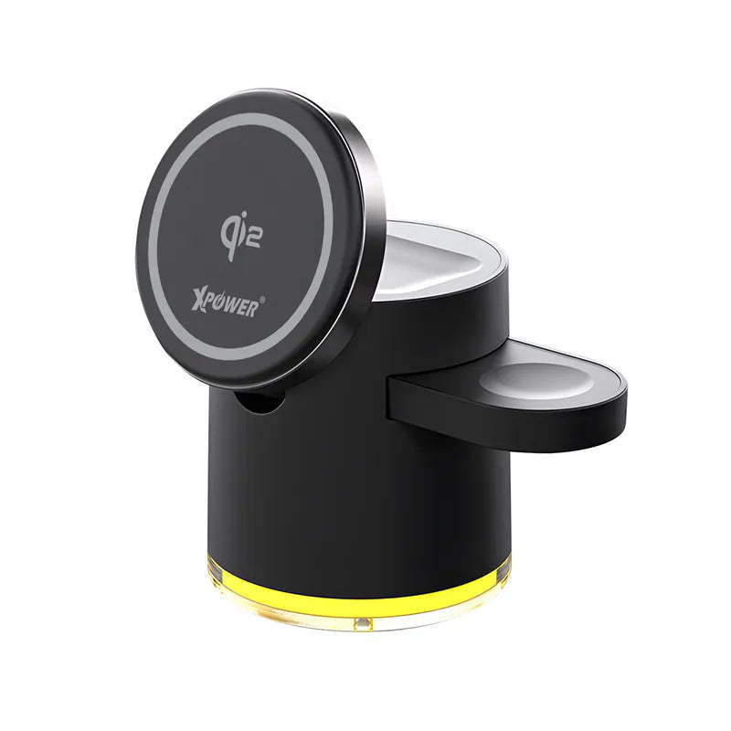 XPower MAGENGINE GE1 Qi2迷你掌心五合一 MagCharge 15W 磁吸無線充電座 [香港行貨]-DIGIBAL ONLINE
