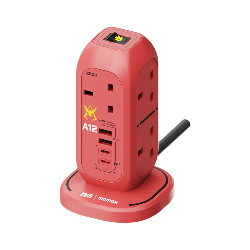 Momax x Gundam ONEPLUG PD20W 2A2C 7位USB拖板 [香港行貨]-DIGIBAL ONLINE