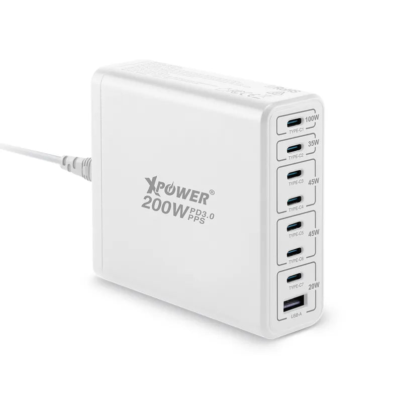 XPower GX200B 200W 8輸出 PD3.0/PPS 桌上型GaN充電器 [香港行貨]-DIGIBAL ONLINE
