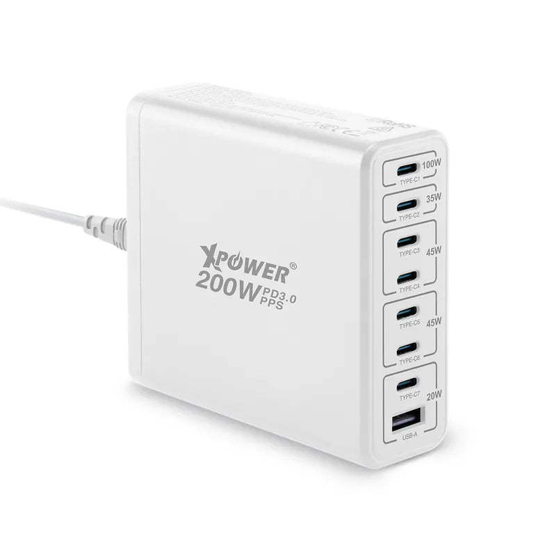 XPower GX200B 200W 8輸出 PD3.0/PPS 桌上型GaN充電器 [香港行貨]-DIGIBAL ONLINE