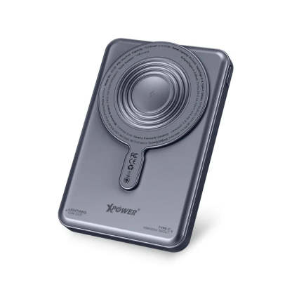 XPower MagSwift 10000mAh  7合1多功能數顯 Type-C PD/Lightning雙內置線+磁吸PD3.0無線移動電源 - [香港行貨]-DIGIBAL ONLINE