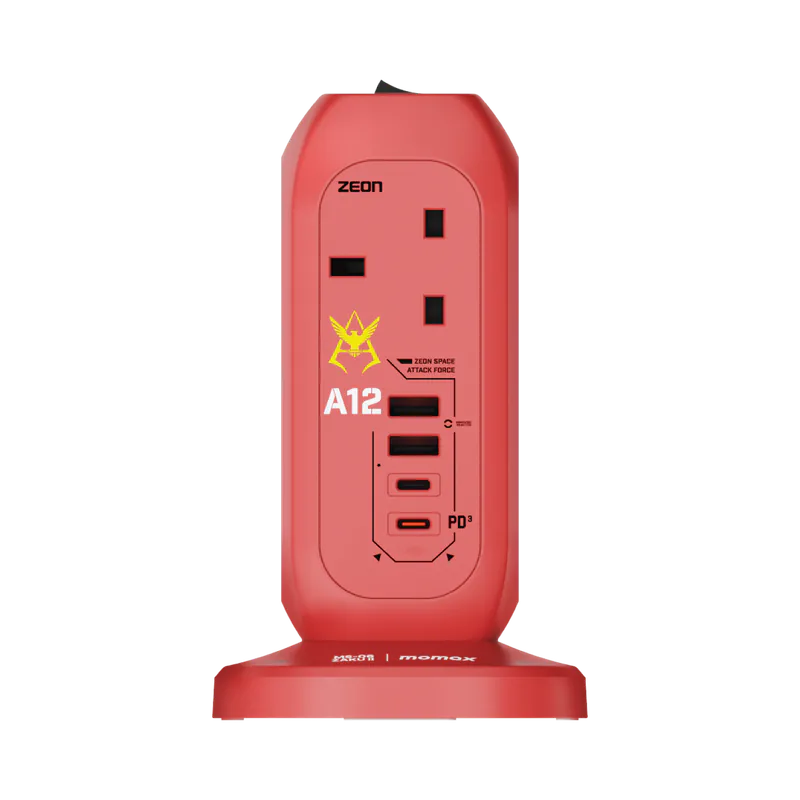 Momax x Gundam ONEPLUG PD20W 2A2C 7位USB拖板 [香港行貨]-DIGIBAL ONLINE