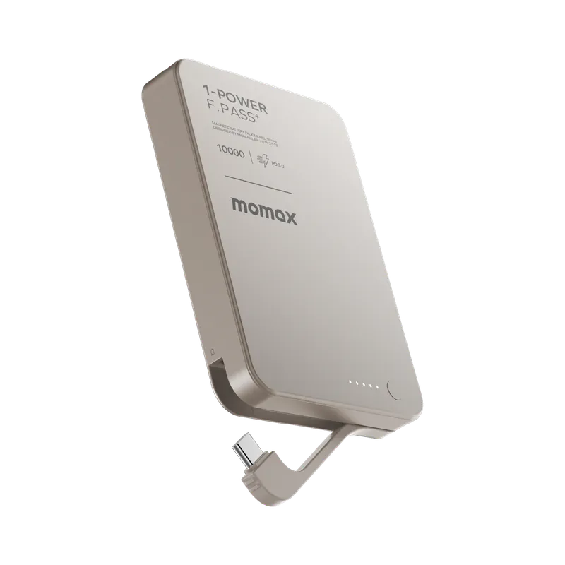 Momax 1-Power F.Pass+ 10000mAh 磁力帶線流動電源 (CCC 認證) IP158 [香港行貨]-DIGIBAL ONLINE