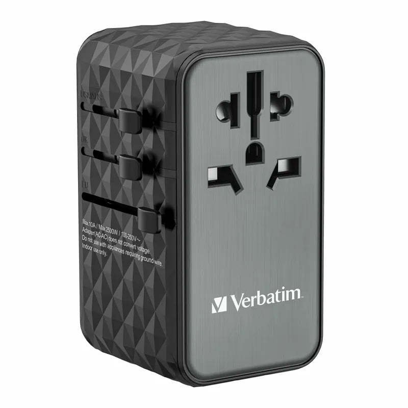 VERBATIM GaN III 100W 通用旅行轉插 [香港行貨]-DIGIBAL ONLINE