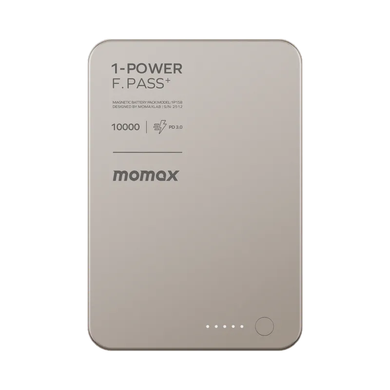 Momax 1-Power F.Pass+ 10000mAh 磁力帶線流動電源 (CCC 認證) IP158 [香港行貨]-DIGIBAL ONLINE