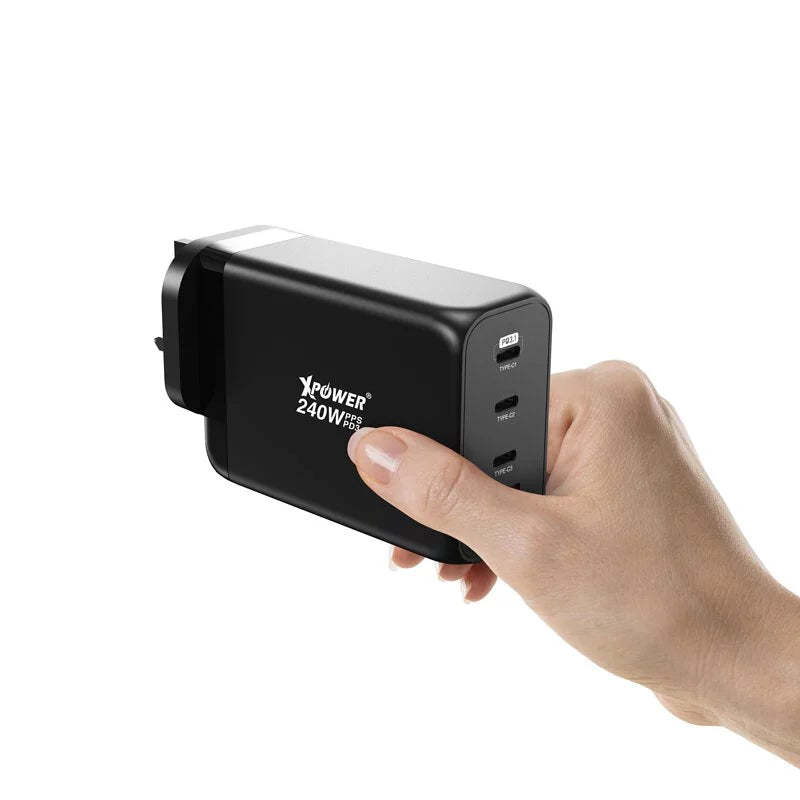 XPower GW240 240W PD3.1 Gan 4輸出智能充電器 [香港行貨]-DIGIBAL ONLINE