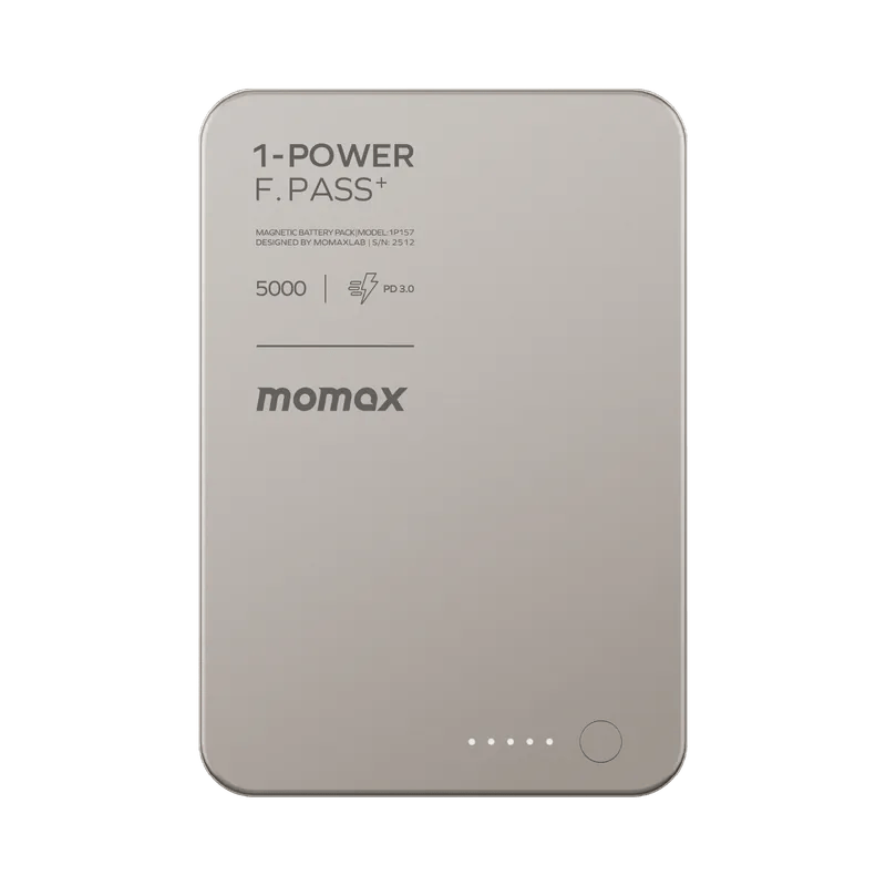 Momax 1-Power F.Pass+ 5000mAh 磁力帶線流動電源 (CCC 認證) IP157 [香港行貨]-DIGIBAL ONLINE