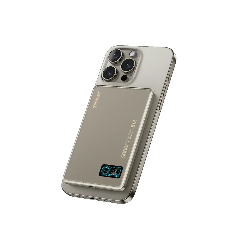 XPower MagDigita5 彩屏顯示鋁合金外殼 5000mAh PD3.0+QI2 磁吸移動電源 -[香港行貨]-DIGIBAL ONLINE