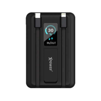 XPower MagSwift 10000mAh  7合1多功能數顯 Type-C PD/Lightning雙內置線+磁吸PD3.0無線移動電源 - [香港行貨]-DIGIBAL ONLINE